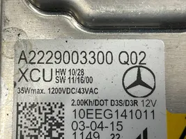 Mercedes-Benz CLA C117 X117 W117 Ajovalojen virranrajoitinmoduuli Xenon A2229003300