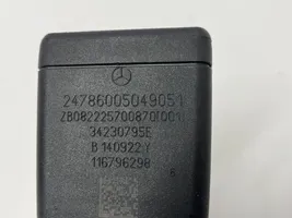 Mercedes-Benz GLA H247 Klamra tylnego pasa bezpieczeństwa A2478600504