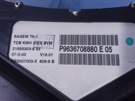 Peugeot 307 Tachimetro (quadro strumenti) 9636708880E