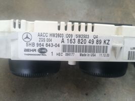 Mercedes-Benz ML W163 Ilmastoinnin ohjainlaite A1638204989