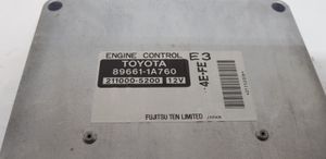 Toyota Corolla E120 E130 Centralina/modulo del motore 896611A760