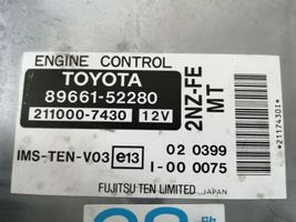 Toyota Yaris Verso Moottorinohjausyksikön sarja ja lukkosarja 45020521