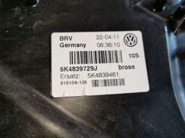 Volkswagen Golf VI Mechanizm podnoszenia szyby tylnej bez silnika 5K4839729J