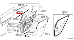 Nissan Leaf I (ZE0) Apdaila priekinių durų (moldingas) 828213NK0A