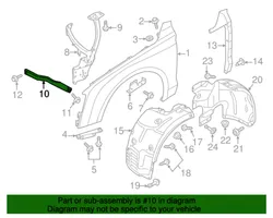 Audi A8 S8 D4 4H Support de montage d'aile 4H0821260C