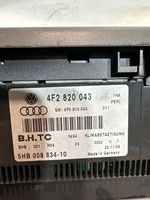 Audi A6 S6 C6 4F Oro kondicionieriaus/ klimato/ pečiuko valdymo blokas (salone) 4F2820043