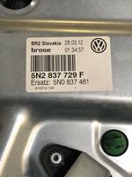 Volkswagen Tiguan Mechanizm podnoszenia szyby przedniej bez silnika 5N2837729F