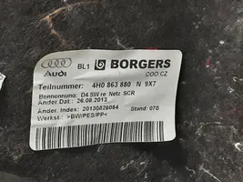 Audi A8 S8 D4 4H Apatinis, bagažinės šono, apdailos skydas 4H0863880N