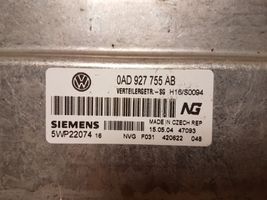 Volkswagen Touareg I Vaihdelaatikon ohjainlaite/moduuli 0AD927755AB