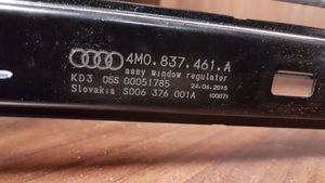 Audi Q7 4M Meccanismo di sollevamento del finestrino anteriore senza motorino 4M0837461A