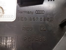 Audi A8 S8 D3 4E Garniture d'extrémité latérale du tableau de bord 4E0857086E