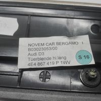 Audi A8 S8 D3 4E Takaoven verhoilu (käytetyt) 4E4867419P