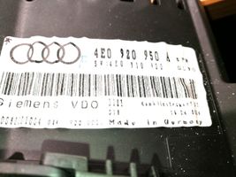 Audi A8 S8 D3 4E Compteur de vitesse tableau de bord 4E0920950A