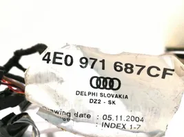 Audi A8 S8 D3 4E Faisceau de câblage de porte arrière 4E0971687CF