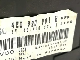 Audi A8 S8 D3 4E Tachimetro (quadro strumenti) 4E0920901H