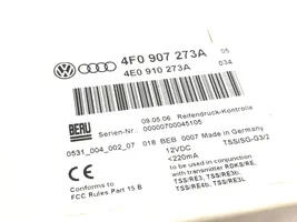 Audi A8 S8 D3 4E Rengaspaineen valvontayksikkö 4F0907273A