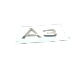 Audi A3 S3 8P Manufacturers badge/model letters 8P0853741