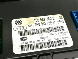 Audi A8 S8 D3 4E Module de commande de siège 4E0959760B