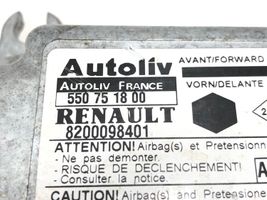 Renault Kangoo I Turvatyynyn ohjainlaite/moduuli 550751800
