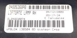 Dodge Journey Lampy tylnej klapy bagażnika 04806368AB