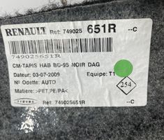 Renault Megane III Tapis de sol / moquette de cabine avant 749025651R