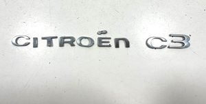 Citroen C3 Emblemat / Znaczek tylny / Litery modelu 