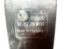 Volkswagen Golf VI Klamra środkowego pasa bezpieczeństwa fotela tylnego 1K0857739M