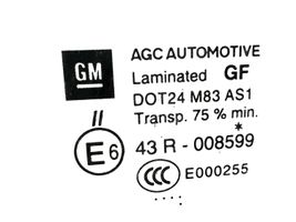 Opel Insignia A Front windscreen/windshield window 43R008599