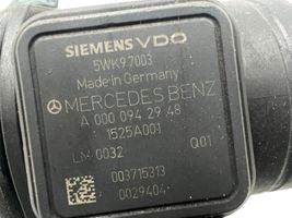 Mercedes-Benz A W169 Ilmamassan virtausanturi A0000942948