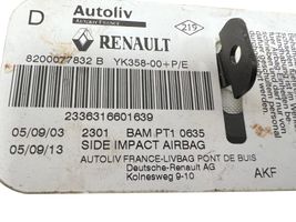 Renault Scenic II -  Grand scenic II Poduszka powietrzna Airbag fotela 8200077832B