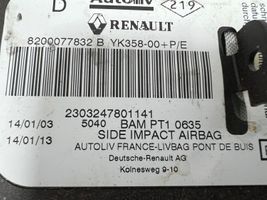 Renault Megane II Poduszka powietrzna Airbag fotela 8200077832B