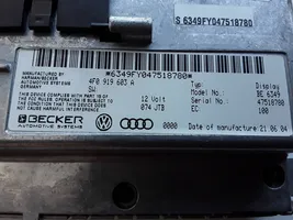 Audi A6 S6 C6 4F Monitori/näyttö/pieni näyttö 4F0919603A