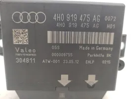 Audi A7 S7 4G Pysäköintitutkan (PCD) ohjainlaite/moduuli 4H0919475AG