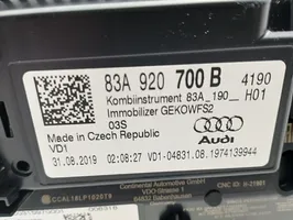 Audi Q3 F3 Compteur de vitesse tableau de bord 83A920700B
