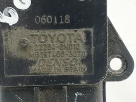 Toyota Avensis T250 Przepływomierz masowy powietrza MAF 222040N010