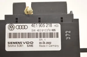 Audi A8 S8 D3 4E Bouton poussoir de démarrage du moteur 5WK45061