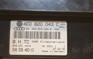 Audi A8 S8 D3 4E Ilmastoinnin ohjainlaite 5HB008480-10