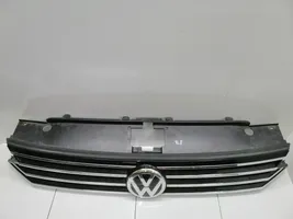 Volkswagen PASSAT B8 Etupuskurin ylempi jäähdytinsäleikkö 3C0853653
