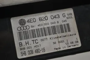 Audi A8 S8 D3 4E Ilmastoinnin ohjainlaite 4E0820043G