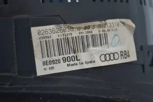 Audi A4 S4 B6 8E 8H Spidometrs (instrumentu panelī) 8E0920900L