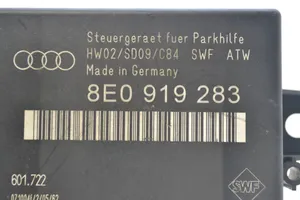 Audi A4 S4 B7 8E 8H Pysäköintitutkan (PCD) ohjainlaite/moduuli 8E0919283