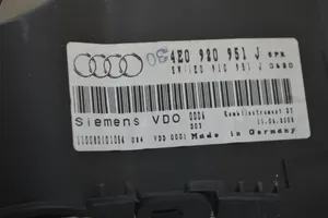 Audi A8 S8 D3 4E Tachimetro (quadro strumenti) 4E0920951J