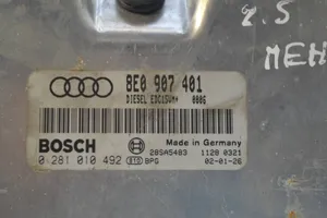 Audi A4 S4 B7 8E 8H Moottorin ohjainlaite/moduuli 8E0907401