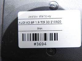 Audi A3 S3 8P Moottorinohjausyksikön sarja ja lukkosarja 03G906021TP