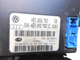 Audi A8 S8 D3 4E Module de commande de siège 4E0959760