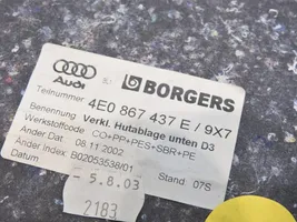 Audi A8 S8 D3 4E Tapis de sol / moquette de cabine arrière 4E0867437E