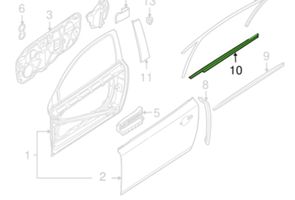 Volvo S40 Listwa / Uszczelka szyby drzwi przednich 31297662