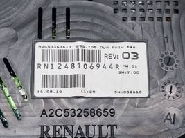 Renault Megane III Tachimetro (quadro strumenti) 248106944r