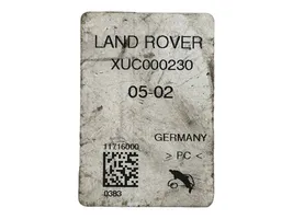 Land Rover Range Rover L322 Amplificateur d'antenne XUC000230