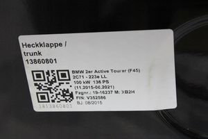 BMW 2 F45 Tylna klapa bagażnika 